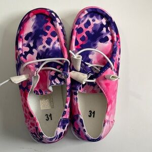 Hey Dude Kids Moccasins in Pink and Purple